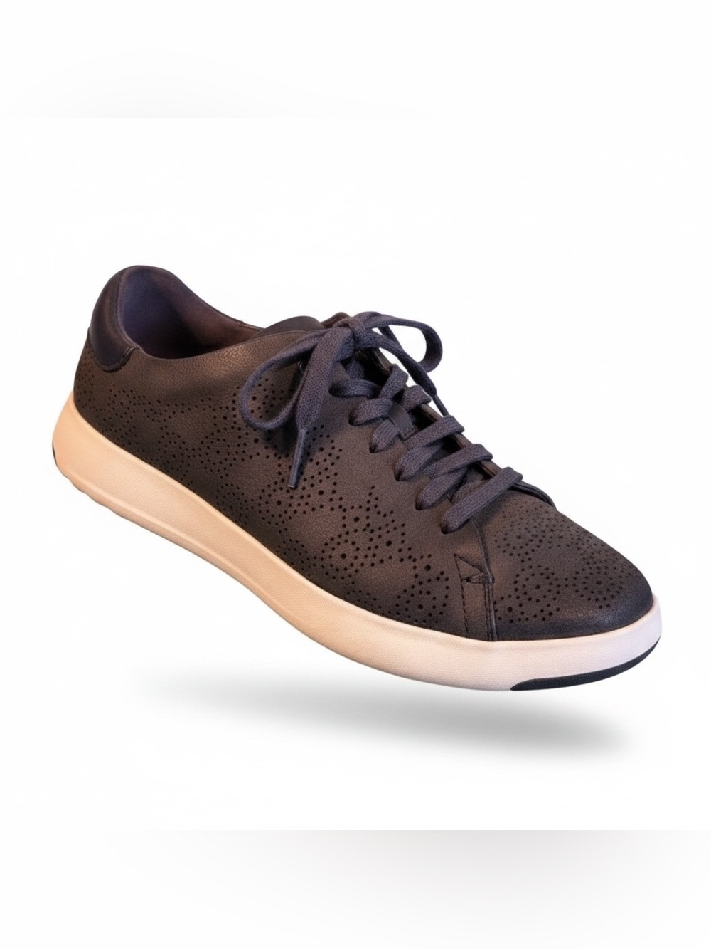 Cole Haan Navy Grandpro Rally Sneaker Paisley Perforated Navy/White Sz 8.5 | GUC